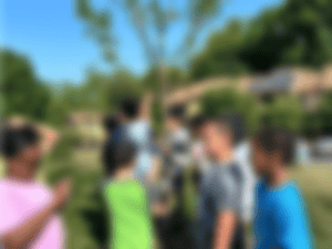 Students preparing to release butterflies